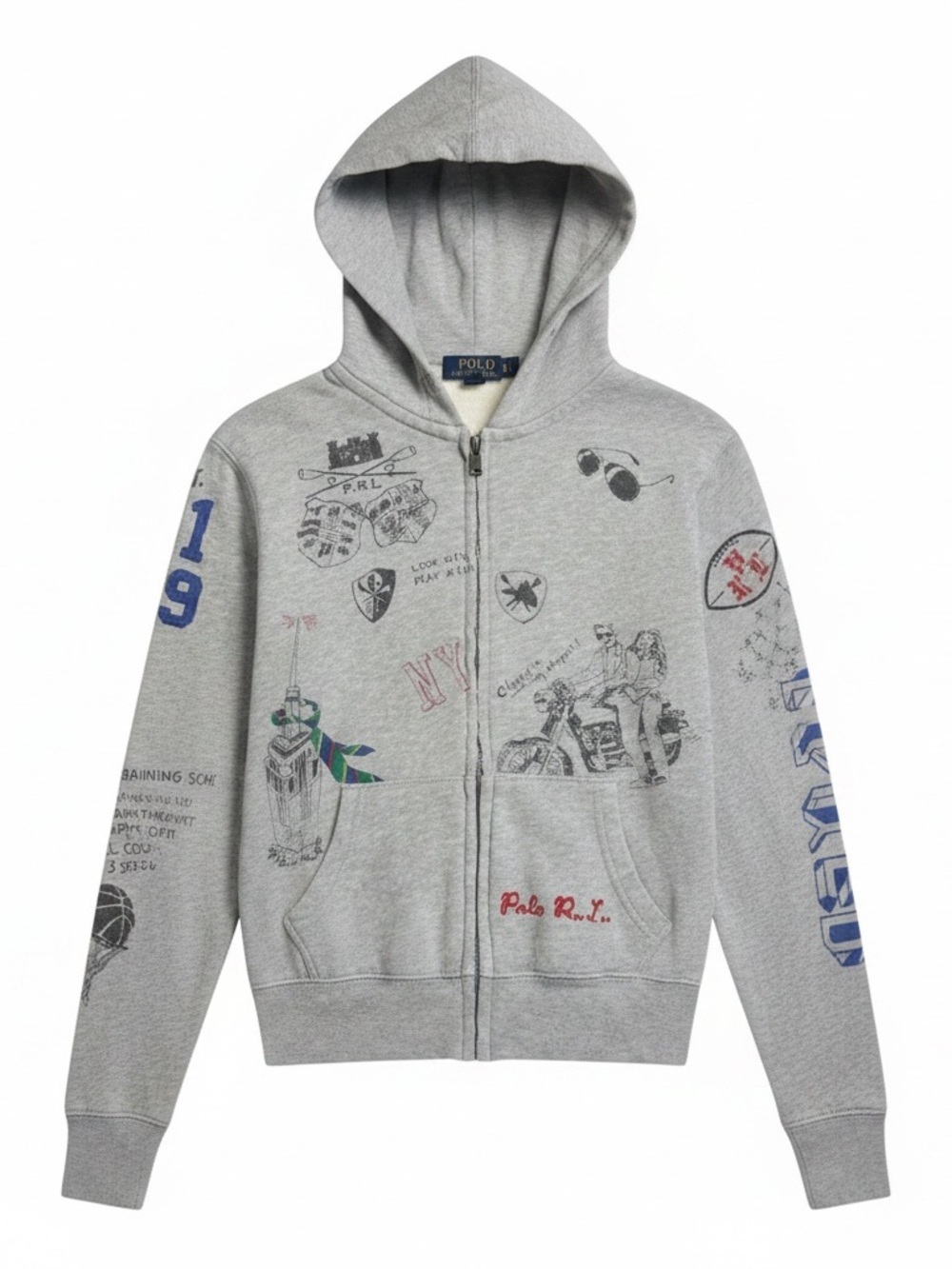 ⭐️ Polo by Ralph Lauren Kids Grey Graphic Hoodie Jacket